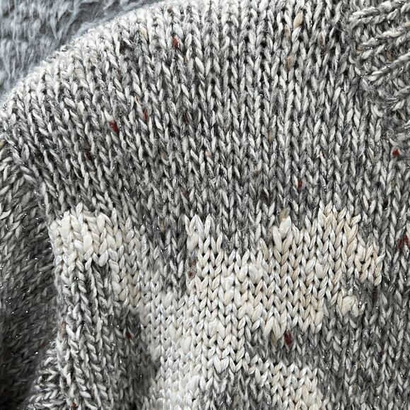 Vintage 80s Turtleneck Boho Metallic Sweater‎ M Mod Chunky Knit Retro 90s - Picture 9 of 13